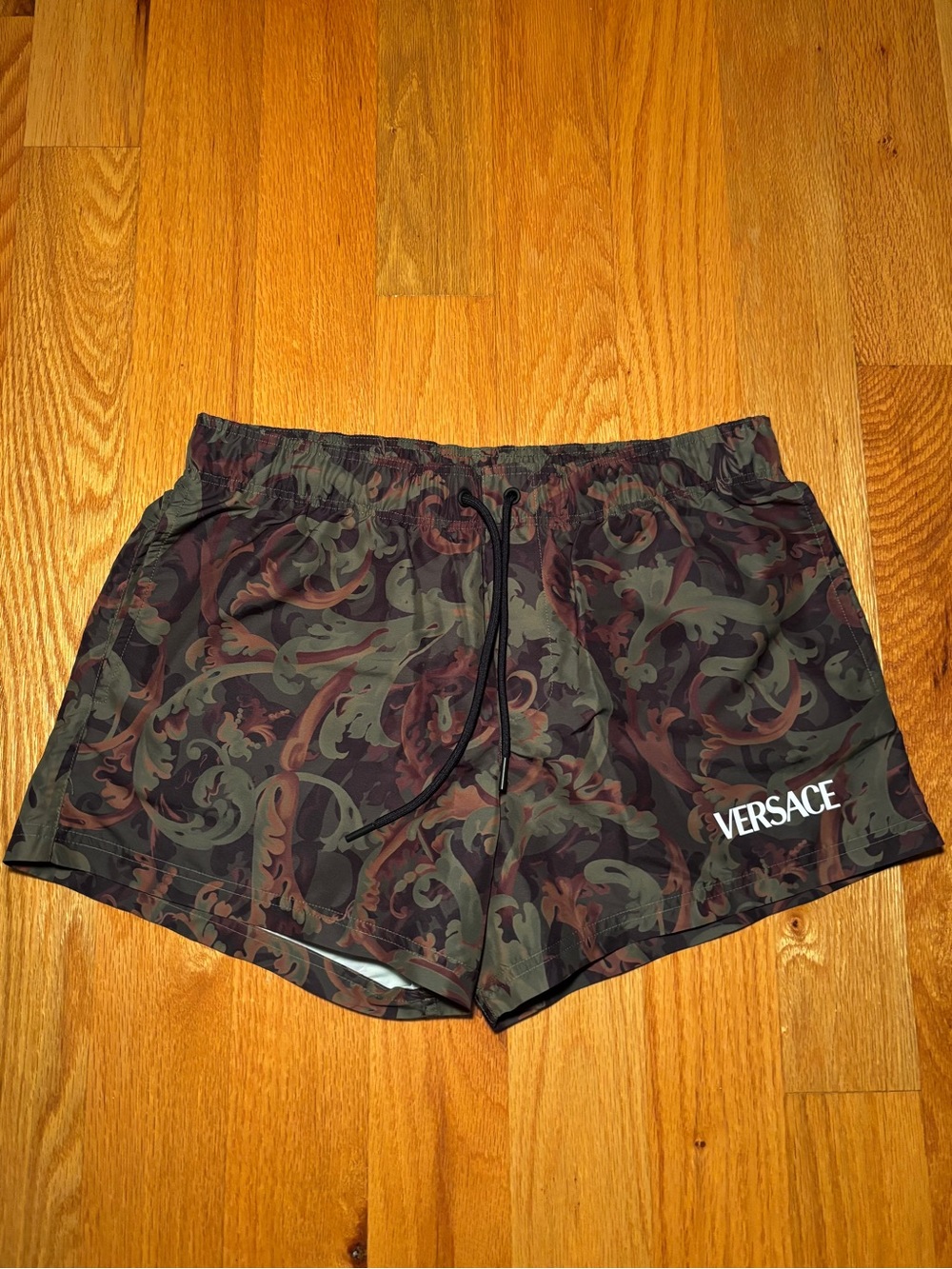 Versace Camo Logo Swim Trunks